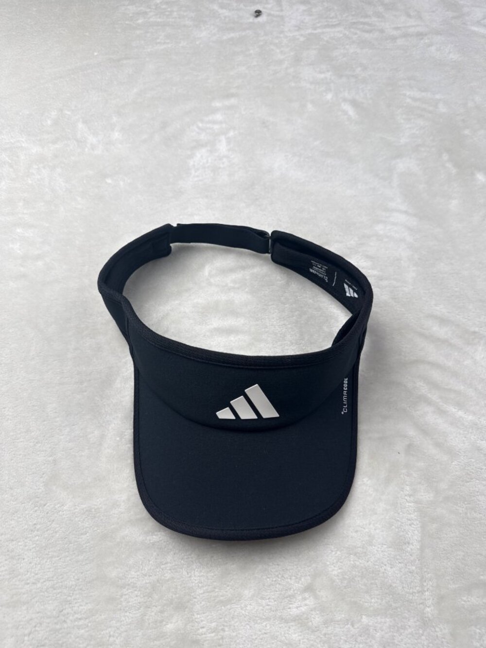 Adidas Womens ClimaCool Black Visor Adjustable Sports Hat With Logo